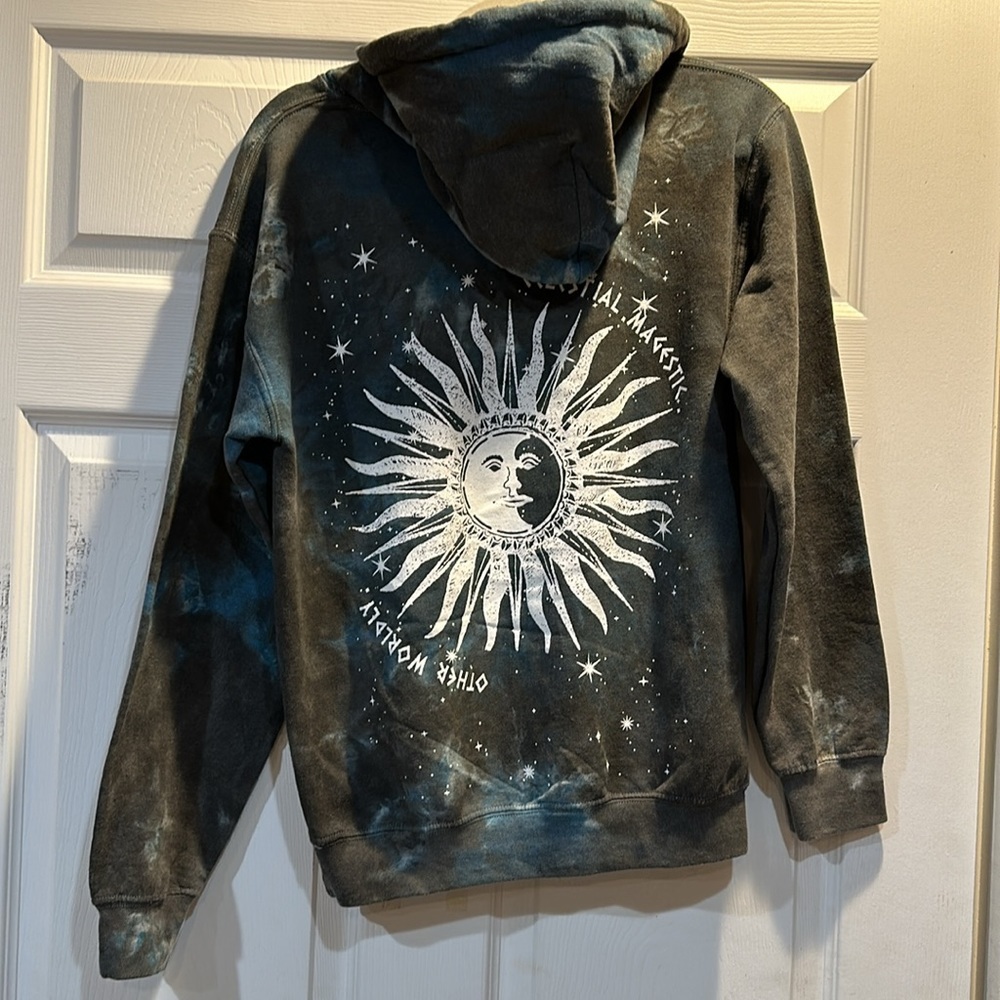 BDG Urban Outfitters Tie-Dye Celestial Sun Hoodie Hooded Sweatshirt XS - Picture 8 of 9